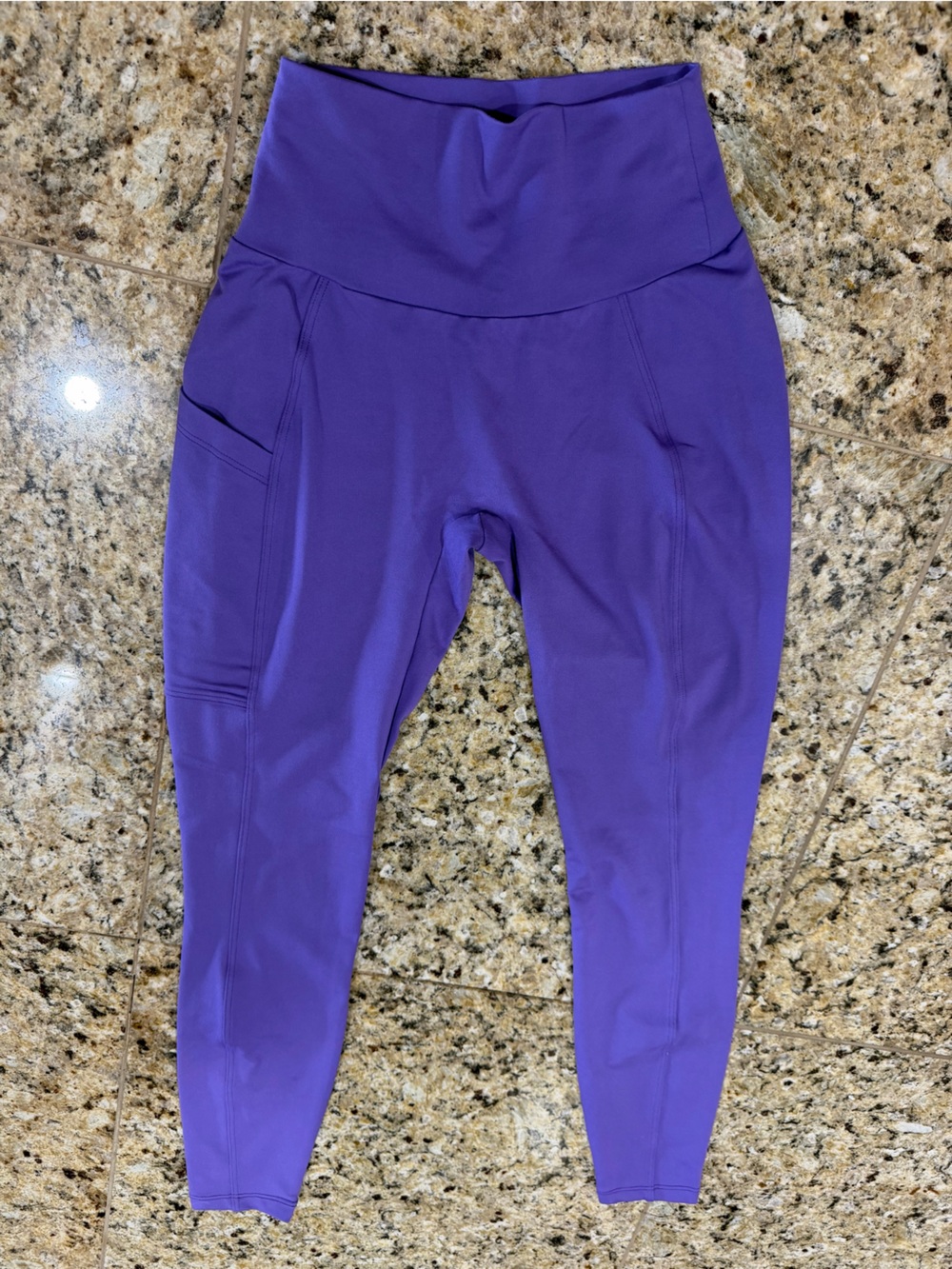 Bombshell Sportswear Purple High-Waist Leggings with Side Pocket